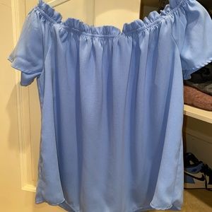 Impeccable Pig Off the Shoulder Open Back Blouse